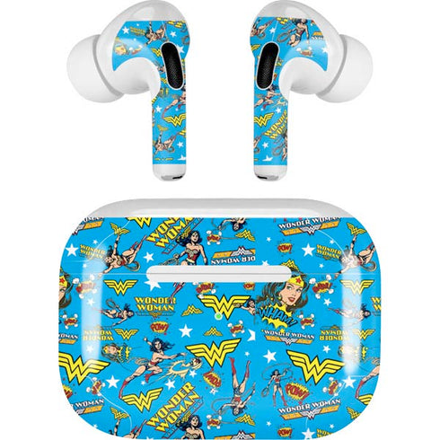 DC Comics Wonder Woman Action pose pattern AirPods Pro 2nd Gen Skin